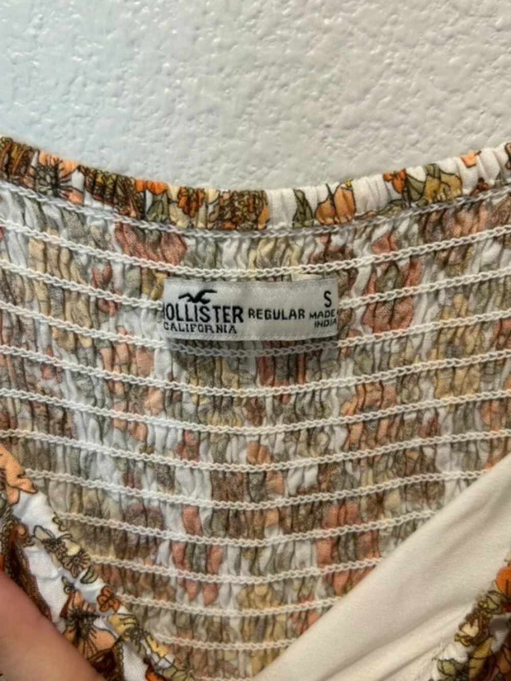 Floral Summer Dress, Orange and Yellow, Size S - Picture 4 of 4